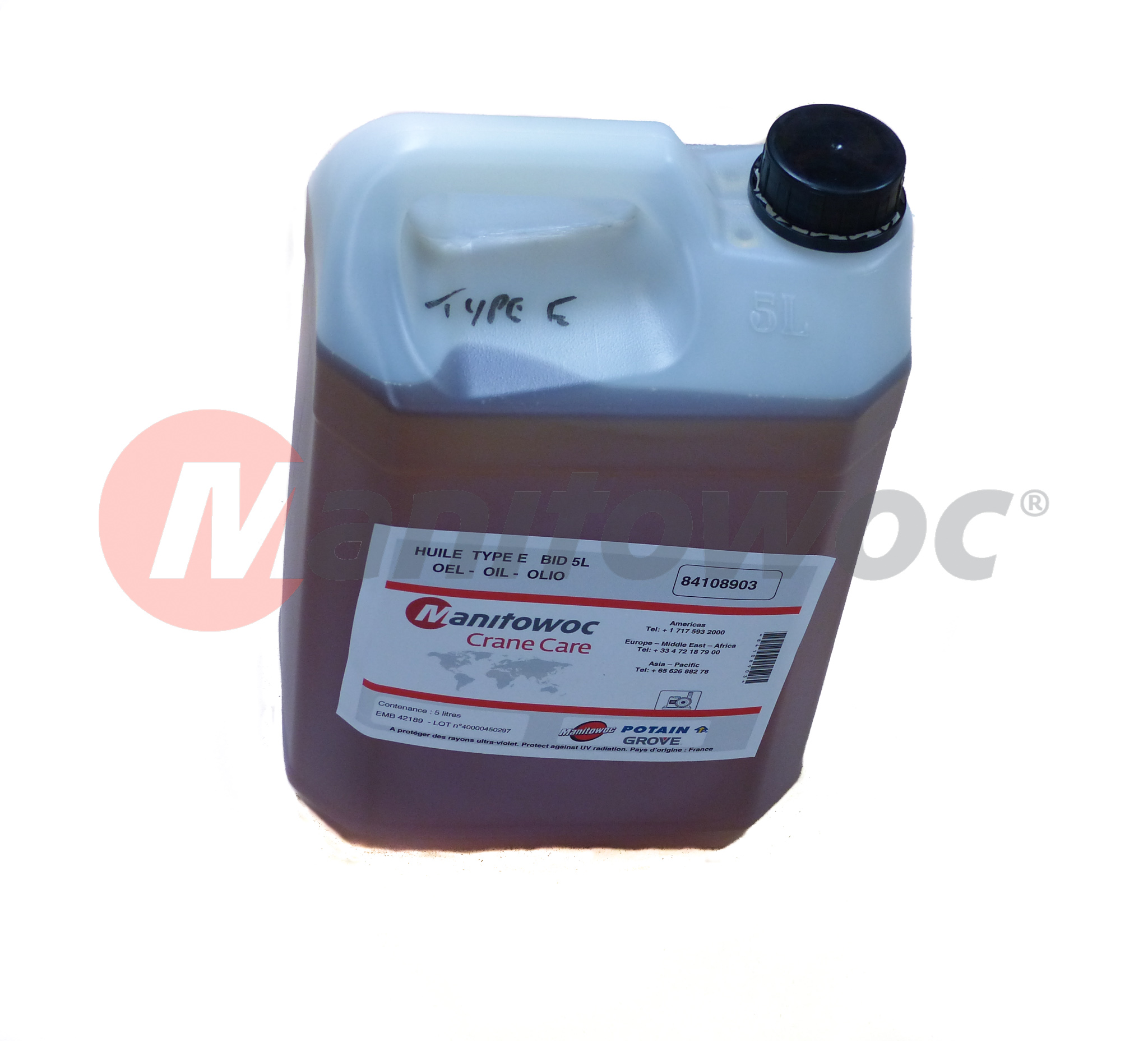 84108903 - "HYDRAULIC OIL|TYPE E 5L"
