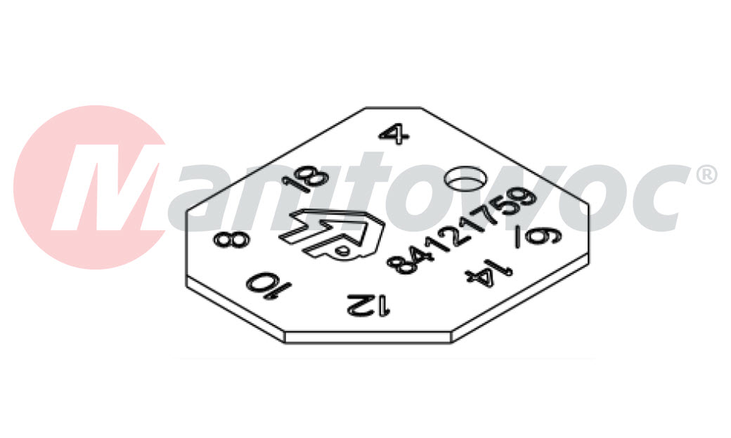 84121759 - "GABARIT|CONTROLE CORDON A=4"